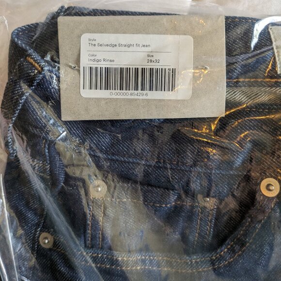 Everlane The Selvedge Straight Fit Jean Indigo Rinse size 28x32 NWT - Picture 2 of 5